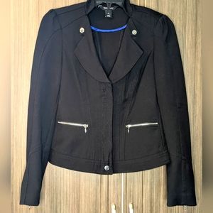 White House Black Market Quilted Black Jacket, 0